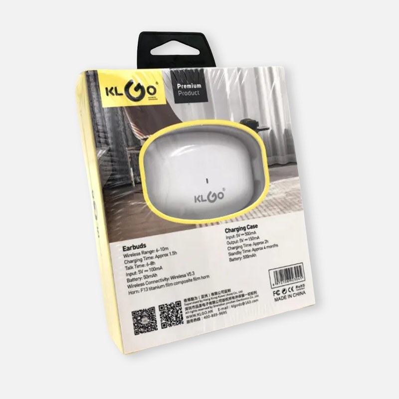 KLGO HK-65BL True Wireless Earbuds IPX-4 Waterproof Earphones