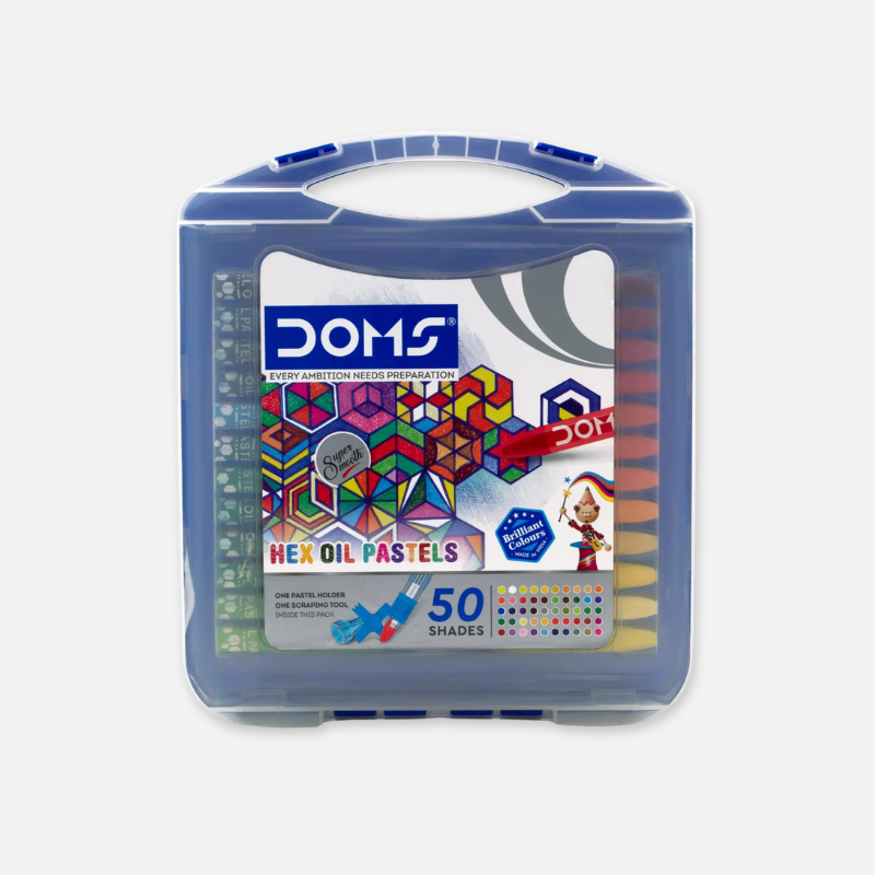 DOMS 50 Assorted Shades with Pastel Holder and Scraping Tool