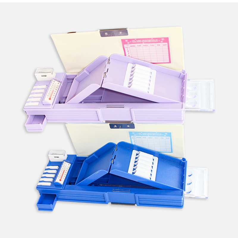 Multifunctional Magnetic Lock Pencil Box with Single Sharpener & Piano 3518-02