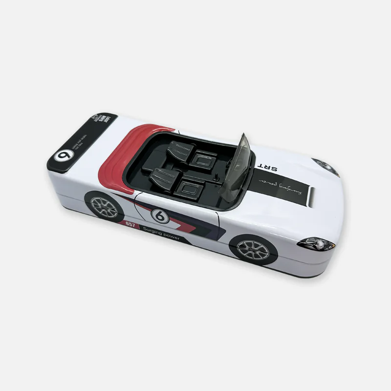 Metal Car Shaped Pencil Box with Wheels & Movable car Seats B-687