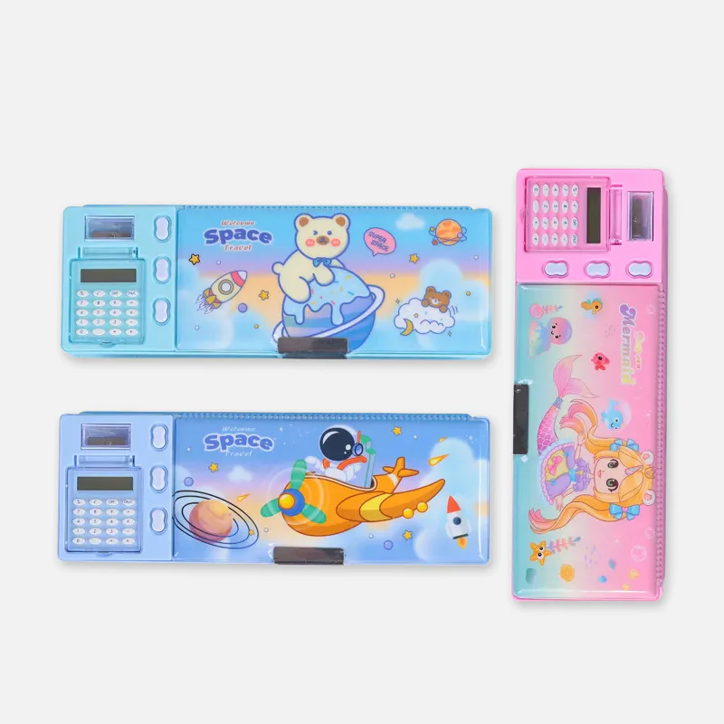 Multifunctional-Magnetic-Lock-Pencil-Box-with-Sharpener-Calculator-3547-29 Multifunctional Magnetic Lock Pencil Box with Sharpener Calculator 3547-29