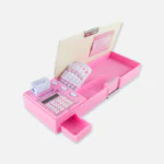 Multifunctional Magnetic Lock Pencil Box with Sharpener Calculator 3547-29
