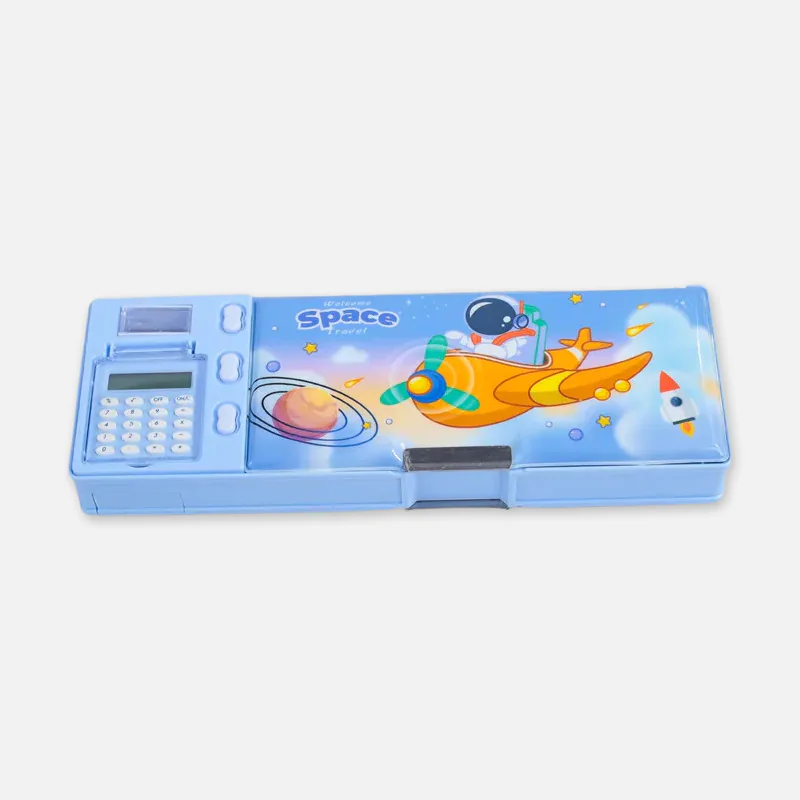 Multifunctional Magnetic Lock Pencil Box with Sharpener Calculator 3547-29