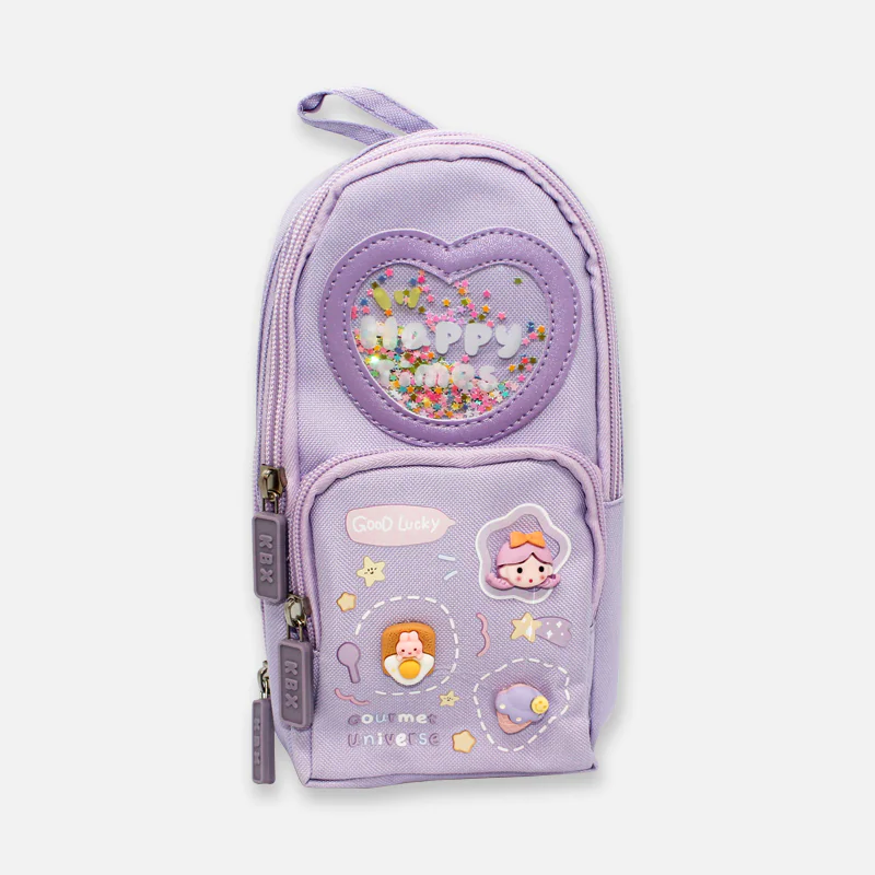 Premium Happy Times Luck Cute Panda Pencil Pouch for Girls with 3 Compartment 163-167