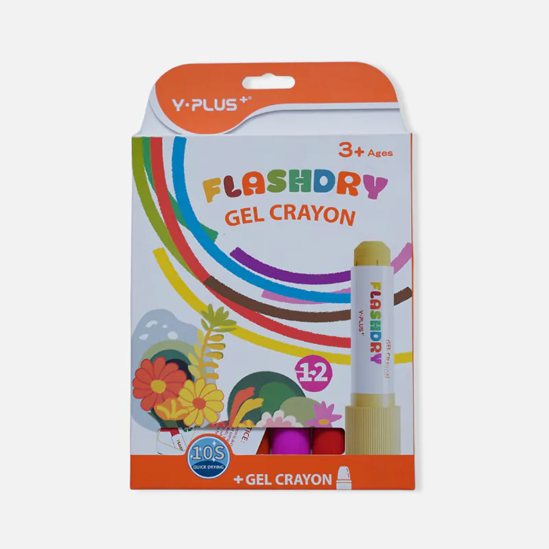 Y-Plus+ Flashdry Gel Crayon 12 Pcs