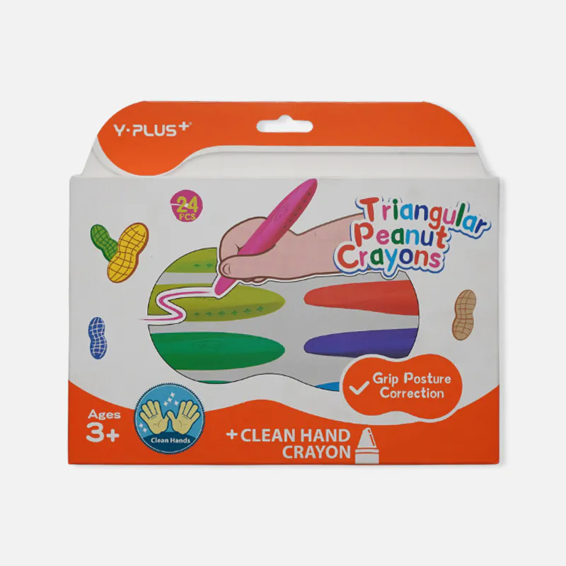 Y-Plus+ Triangular Peanut 24 Pcs Crayon