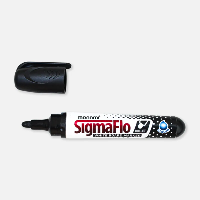 Monami Sigmaflo White Board Marker Black Noir-Negro
