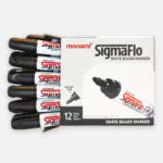 Monami Sigmaflo White Board Marker Black Noir-Negro