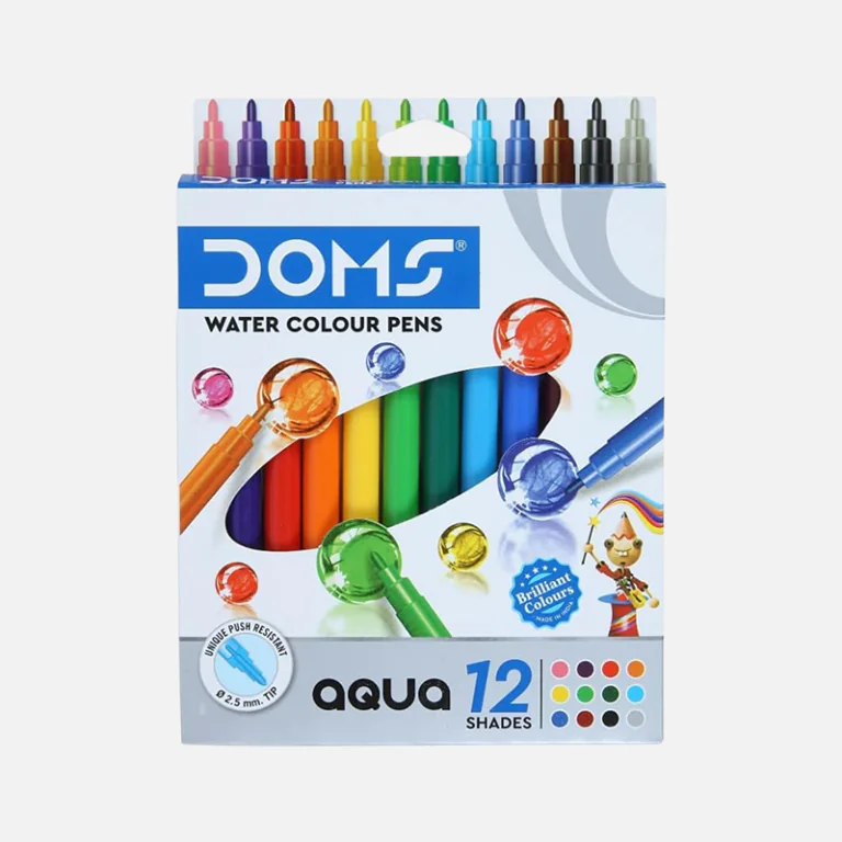 Doms 12 Assorted Shades Aqua Water Color Pen Set