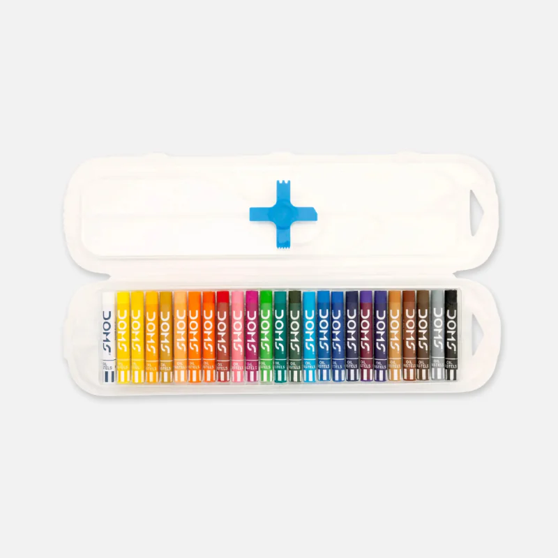 DOMS-25-Shades-Round-Pastel-with-Scraping-Tool
