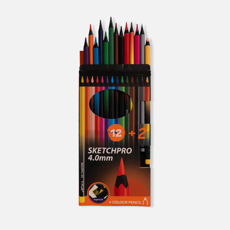 Sketchpro 12+2 4.0 mm Color Pencil