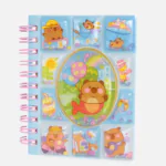 Capybara Liquid 3D Notebook with Stickers and Decorated Sheets