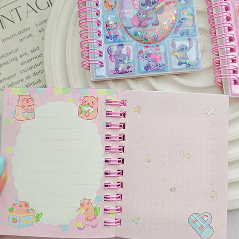 Capybara Liquid 3D Notebook with Stickers and Decorated Sheets
