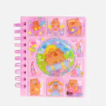 Capybara Liquid 3D Notebook with Stickers and Decorated Sheets
