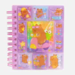 Capybara Liquid 3D Notebook with Stickers and Decorated Sheets
