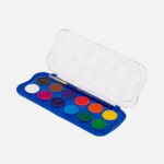 Doms 12 Assorted Shades Aqua Water Color Cakes with Brush