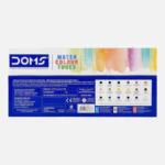 DOMS 18 Assorted Shades Water Colour Tubes with Paint Brush and Palette